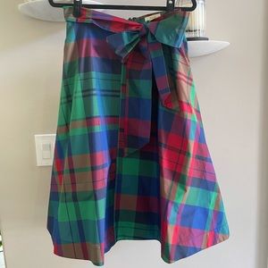 Anthropologie Maeve Sorbonne Plaid Skirt